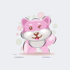 Cute Dog Mascot Cartoon Design Vector