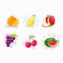 Fresh Fruit cartoon design vector