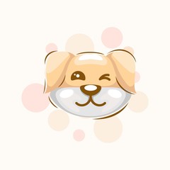 Cute Dog Mascot Cartoon Design Vector