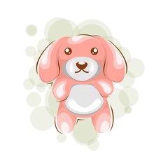 Cute Dog Mascot Cartoon Design Vector