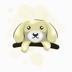 Cute Dog Mascot Cartoon Design Vector