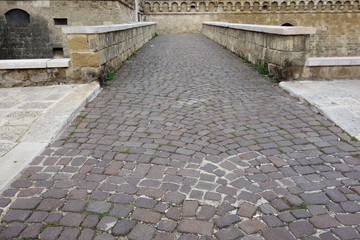 main way to Svevo castle in Bari