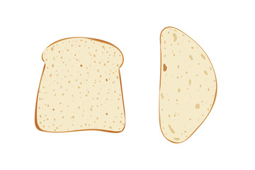 Bread and toast slices.
