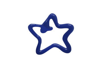 Blue liquid nail polish.