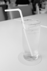 A glass of cold water