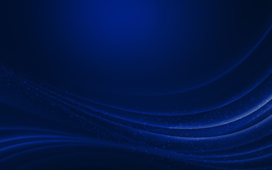 Dark abstract background with neon lines, glow. Blue blurred background, light effects.