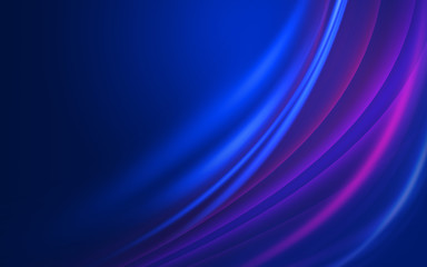 Fototapeta premium Dark abstract background with neon lines, glow. Blue blurred background, light effects.