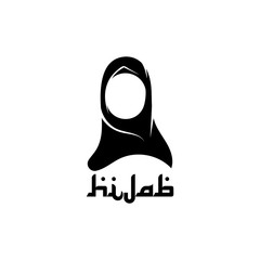 Muslimah hijab Logo template vector illustration design