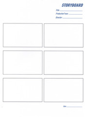 Video storyboard template for creator of professional film story board paper mockup background, art designer creative story layout for shot scene element. pre-production sketch organizer concept
