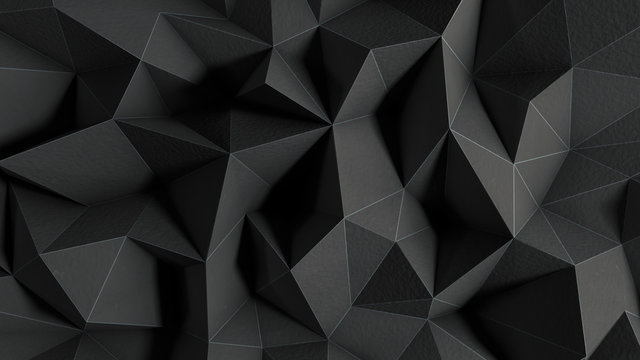 Abstract black background with polygonal shapes