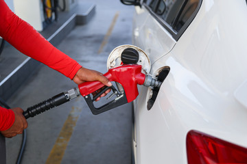 Car refueling on the petrol station.