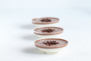 Panna cotta, cream dessert, jelly milk chocolate