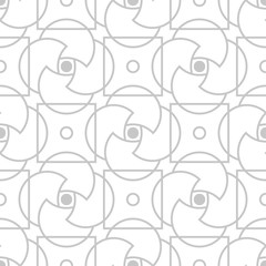 Geometric seamless pattern. Gray design on white background