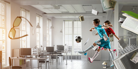 With endless will to victory. Mixed media