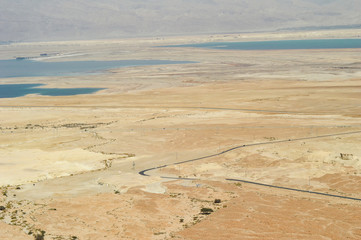 Dead Sea in Judea desert, Israel.