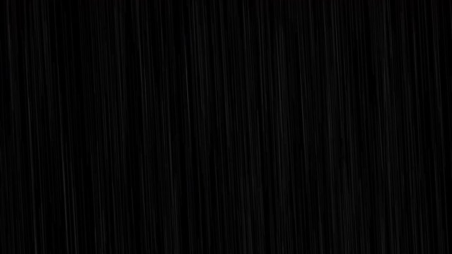 Heavy rain downpour animation in textured lines on a black background