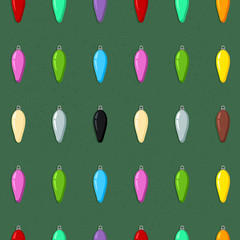 Vector Seamless Pattern of Flat Christmas Decorations