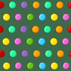 Vector Xmas Seamless Pattern of Christmas Decorations