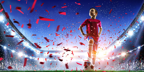 With endless will to victory. Mixed media