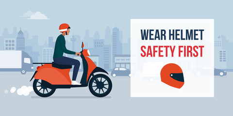 Wear helmet for your safety © elenabsl