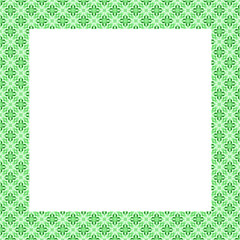 Square decorative pattern green frame for Christmas or spring