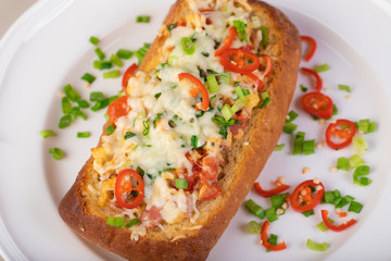 Breakfast of scrambled eggs