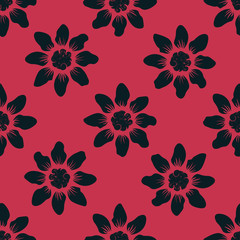 Flower seamless pattern.