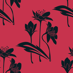 Geometric seamless pattern. Flower