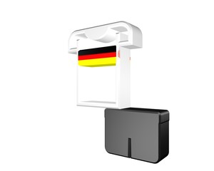 3d illustration of germany football shirt icon