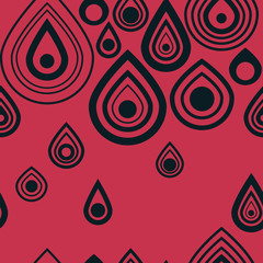 Geometric seamless pattern, abstract drops