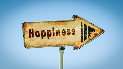 Street Sign to Happiness