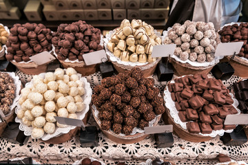 different chocolate candies