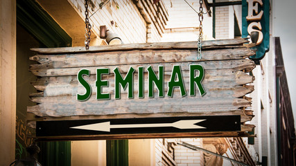 Street Sign to Seminar