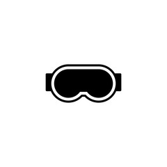 Safety glasses, Diving goggles icon isolated on white background. Vector illustration for your web site mobile app logo UI design.