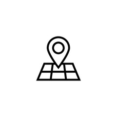 Pin Maps Location sign. Placeholder vector icon. GPS pointer mark symbol. Trendy Flat style for graphic design, Web site, UI. EPS10. - Vector illustration