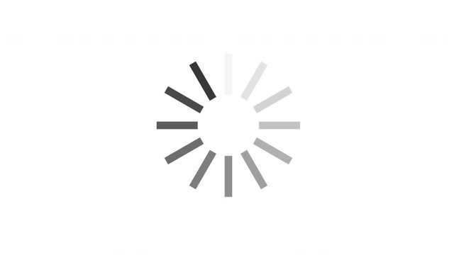 Loading circle icon animation isolated on white background.