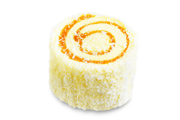 Turkish delight, Oriental sweetness on a white isolated background
