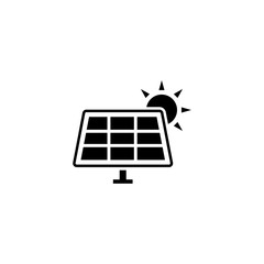Solar energy panel Icon Vector in trendy flat style. Web Mobile Icon, Sign, Symbol, Button, Element - Vector illustration