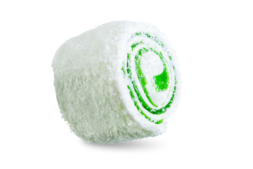 Turkish delight, Oriental sweetness on a white isolated background