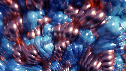 Beautiful, elegant, abstract background with metal and the texture of stone, marble and granite. 3d illustration, 3d rendering.