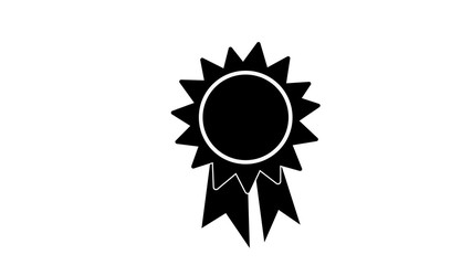  Icon medal with ribbons award