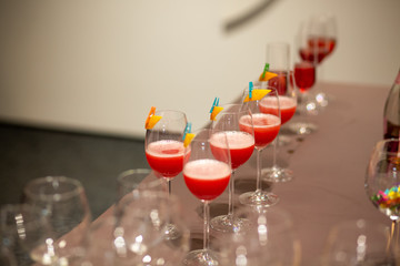 glasses of cocktails