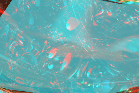 3d illustration abstract glass background texture with color reflection fire and gold