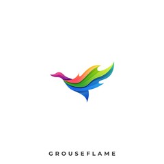 Grouse Flame Illustration Vector Template