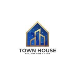 Town House Illustration Vector Template