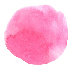 Red pink blot isolated on white background