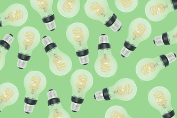 green background with light bulbs