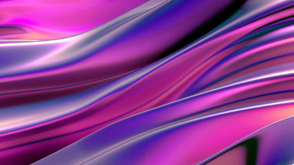 Beautiful luxury elegant backdrop with silk fabric drapery. 3d illustration, 3d rendering.