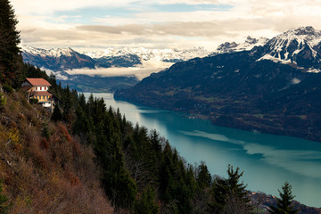 The snowy peaks