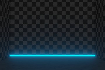 3d render futuristic tunnel with the light glow